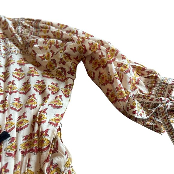 Bell by Alicia Bell Midi Dress Boho Silk Flowy Star Moon Tassels Size Small NWOT - Picture 4 of 15